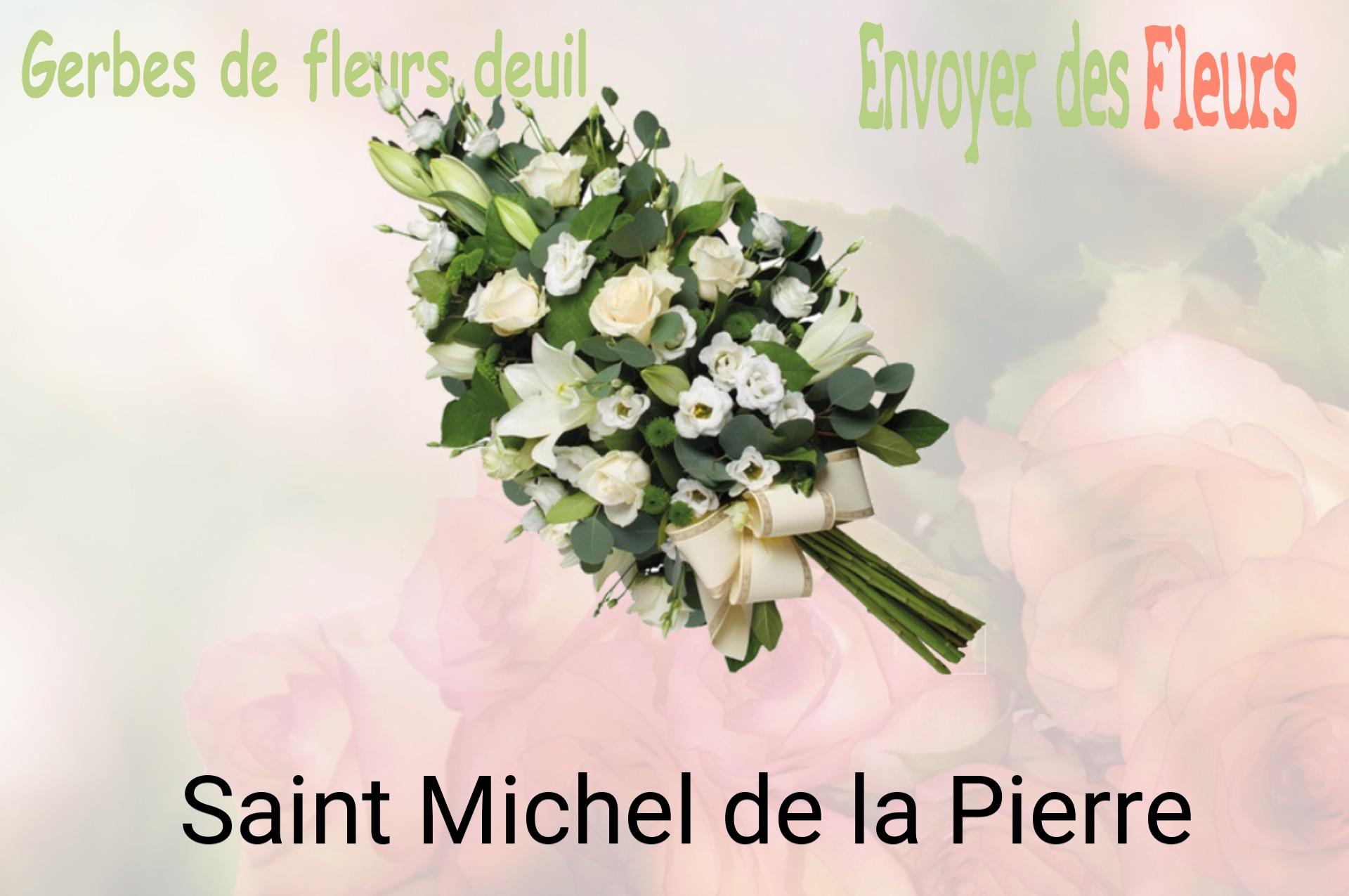 Gerbe de fleurs de deuil livrée à Saint-Michel-de-la-Pierre